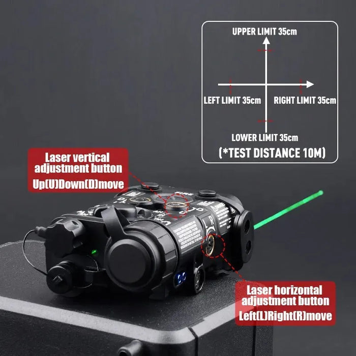 All Metal Tactical NGAL Pointer IR Red Dot Green Blue Sight Strobe LED Light Fit 20MM Rail Hunting Weapon Scout L3-NGAL Laser