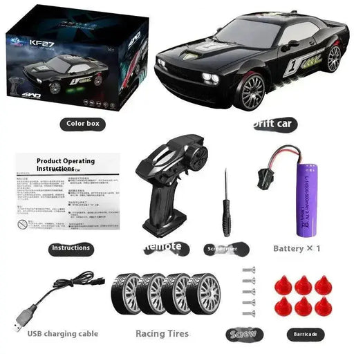 2.4G RC CAR With LED Light 4WD Remote Control Drift Cars Professional Racing Toys for Children Christmas Gifts VS GTR Model AE86 RC Drift Car with LED Light 4WD  AliExpress Lacatang Shop 