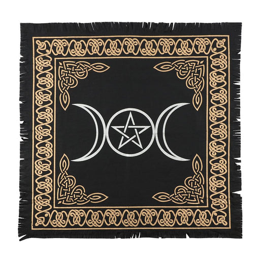 65x65cm Triple Moon Pentacle Altar Cloth 65x65cm Triple Moon Pentacle Altar Cloth - Lacatang Shop Gifts Lilac Erebus Lacatang Shop 