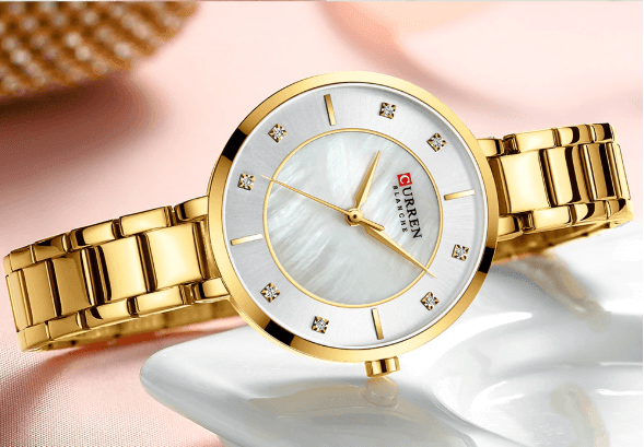 RIVETING Women Watch | 550862 Women's Metal Strap Watch - Stylish and Durable Jewelry & Watches Lilac Quartz Lacatang Shop 