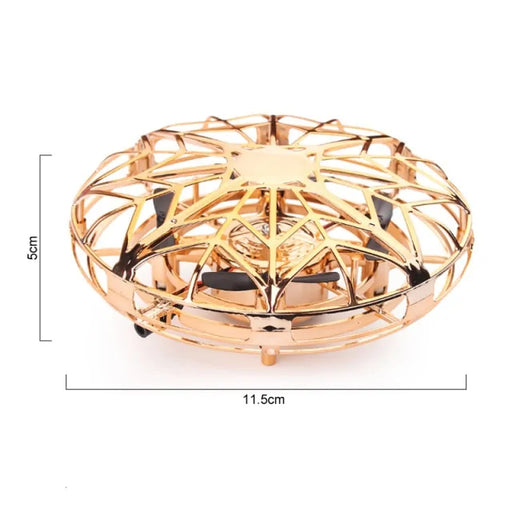 Elevate your Lacatang Shop Quadcopter Drone with our gold-colored, circular metal stand. This intricately designed display base features geometric patterns and a star-shaped design in the center, measuring 11.5 cm in diameter and standing at 5 cm in height—perfect for showcasing your drone after exhilarating flights.