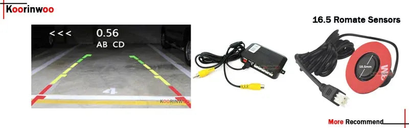 Koorinwoo 4 Sensors Buzzer 22mm Car Parking Sensor Kit Reverse Backup Radar Sound Alert Indicator Probe System 12V Parktronic Koorinwoo 4-Sensor 22mm Car Parking Sensor Kit - Reverse Alert System  Lacatang Shop Lacatang Shop 