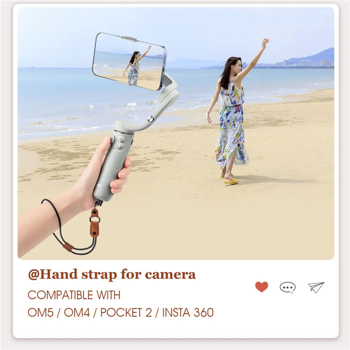 For DJI OM4 SE 5 Phone Holder Clip Anti-lost Rope Strap Anti-drop For DJI OM 4 Osmo Mobile 3 4 5 Camera Expansion Accessories DJI OM4 SE Phone Holder Clip with Anti-Lost Rope Strap - Accessories  Lacatang Shop Lacatang Shop 