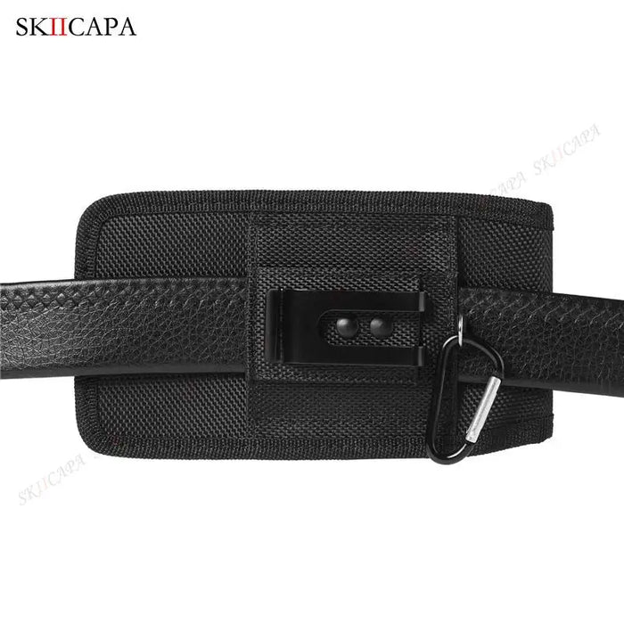 Oxford Cloth Leather Waist Bag Pouch with Belt Clip for Samsung Galaxy S24 Ultra Plus and A-Series Models