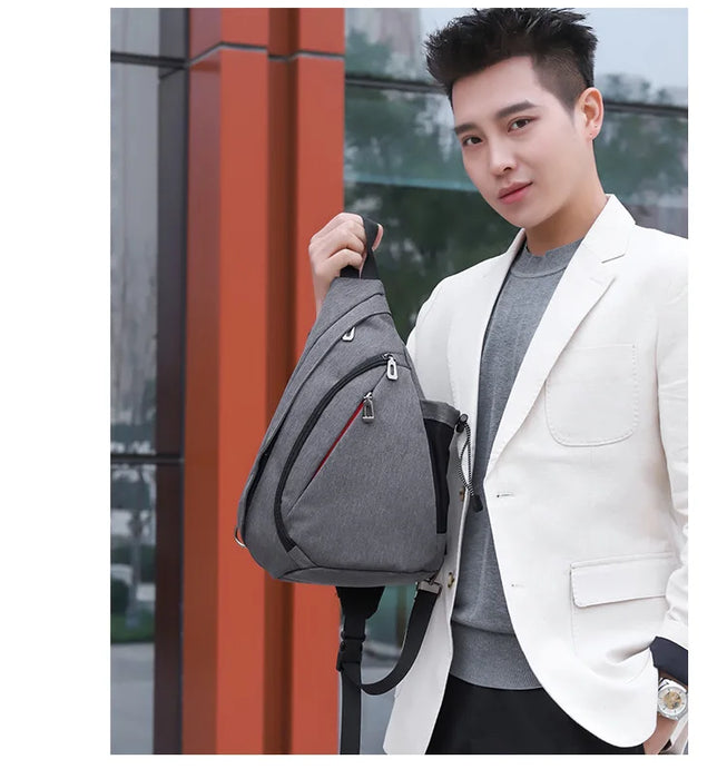 Men's Personal Security Chest Bag Leisure Sports Digital Storage Bag Multifunctional Messenger Bag Mobile Phone handbag