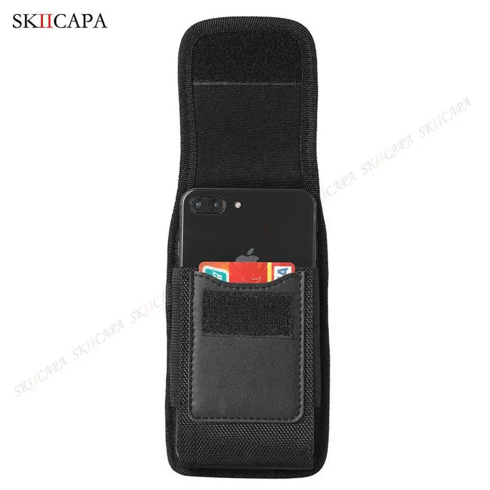 Racing Belt Clip Holster Waist Bag for Samsung S24 Ultra Plus and Galaxy A Series - Oxford Cloth Leather Phone Pouch