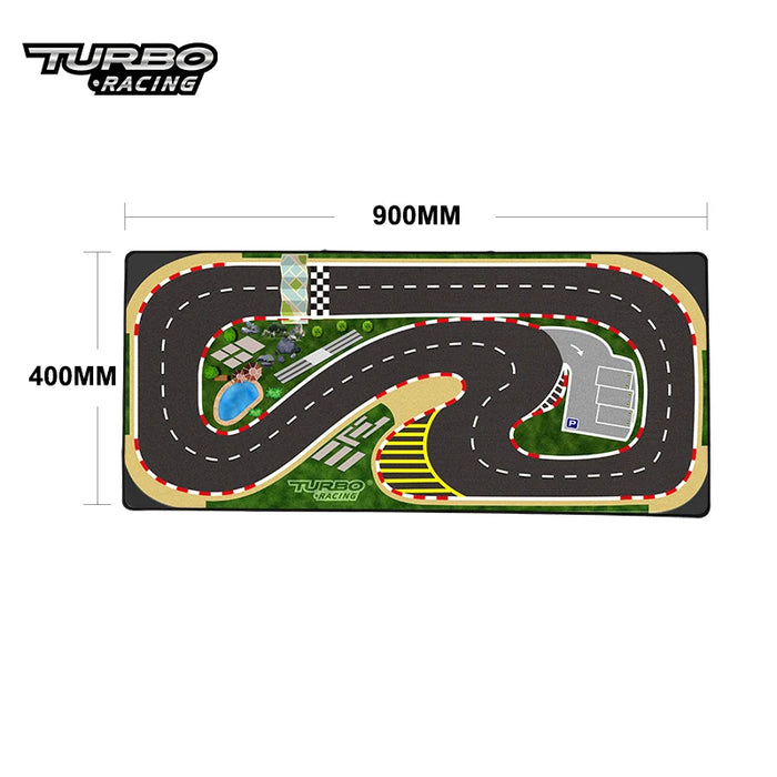 Portable Turbo Racing Rubber Track Mat for 1:76 RC Cars - Multiple Sizes Available Portable Turbo Racing Rubber Track Mat for 1:76 RC Cars - Multiple   Lacatang Shop Lacatang Shop 