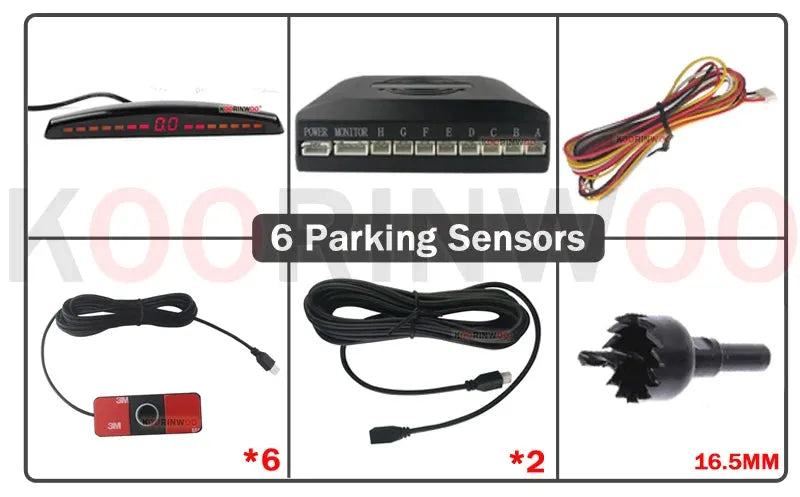 Koorinwoo LCD Parktronics Original 4/6/8 Sensors 16.5MM Car Automobile Reversing Radars Detector Parking Assistance Radar Alert Security 

Enhance Driving Safety with Koorinwoo LCD Parktronics Car Reversing Radars - 4/6/8 sensor, 16.5MM, AlertSecurity!   Lacatang Shop Lacatang Shop 