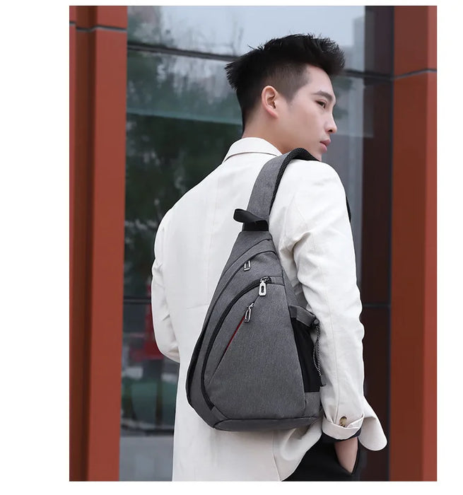 Men's Personal Security Chest Bag Leisure Sports Digital Storage Bag Multifunctional Messenger Bag Mobile Phone handbag