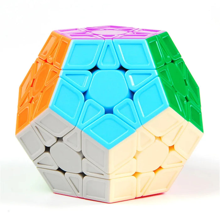 QIYI Stickerless Megaminx Speed Cube - 12-Sided Educational Puzzle Toy for Kids