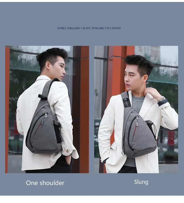 Men's Personal Security Chest Bag Leisure Sports Digital Storage Bag Multifunctional Messenger Bag Mobile Phone handbag