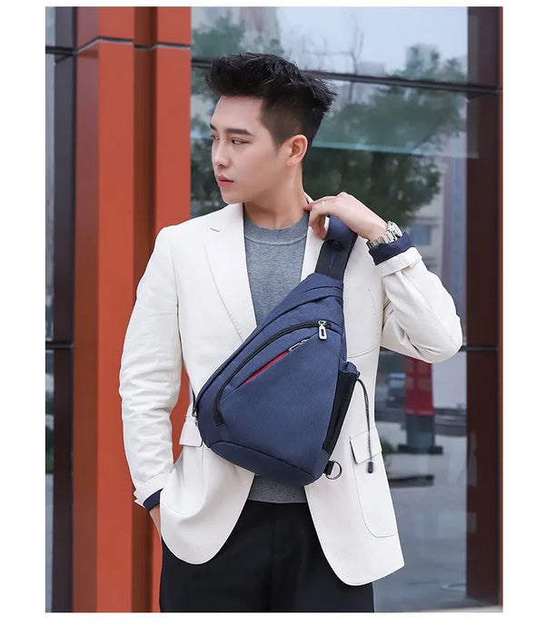 Men's Personal Security Chest Bag Leisure Sports Digital Storage Bag Multifunctional Messenger Bag Mobile Phone handbag