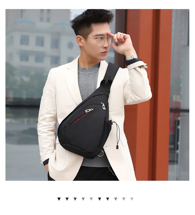 Men's Personal Security Chest Bag Leisure Sports Digital Storage Bag Multifunctional Messenger Bag Mobile Phone handbag