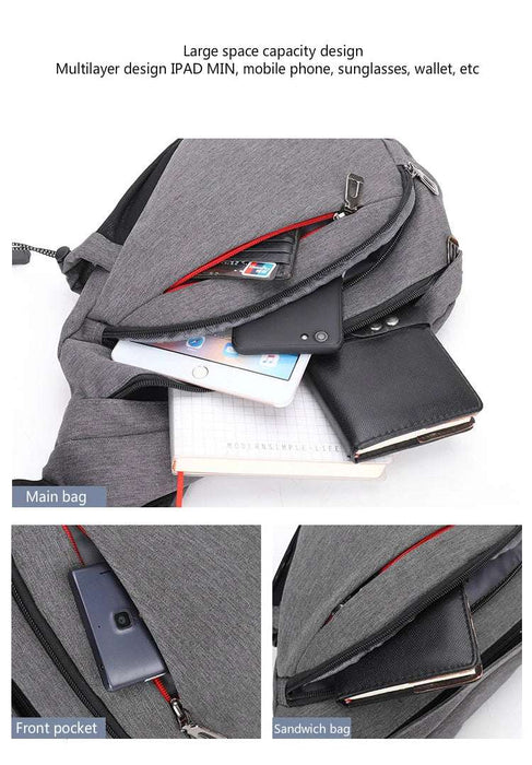 Men's Personal Security Chest Bag Leisure Sports Digital Storage Bag Multifunctional Messenger Bag Mobile Phone handbag