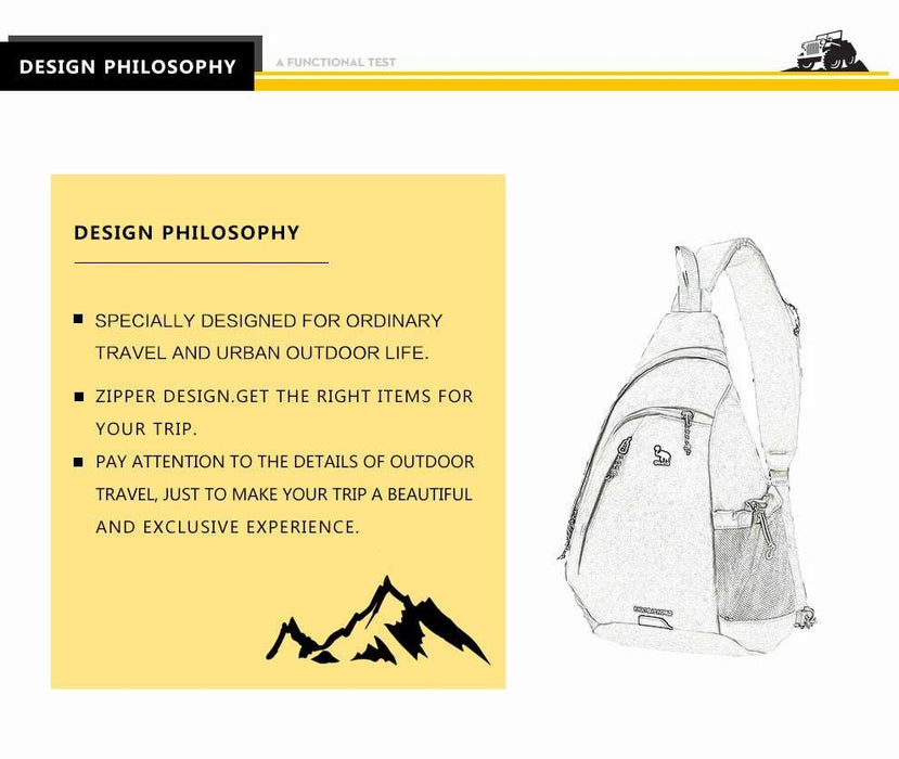 OIWAS Men Shoulder Bag Crossbody Bags Boys College Student Cycling Sports Short Trip Casual Versatile Male Fashion Sling Daypack