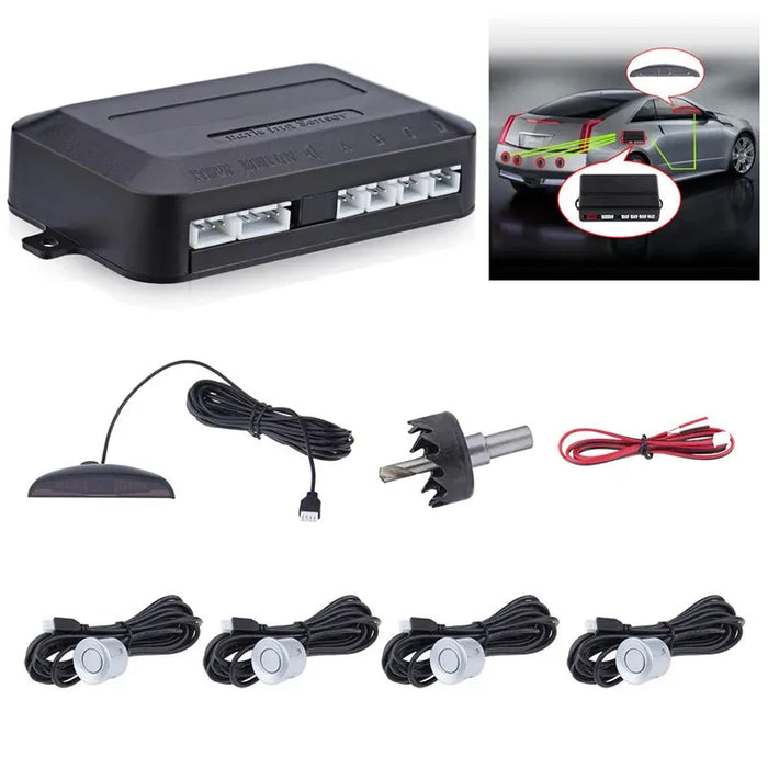 Car Parktronic LED Parking Sensor Kit Backlight Display with Switch Reverse Backup Monitor Detector System With 4 Sensors 

Enhance Your Parking Experience with LED Display Sensor Kit & Backup Monitor - 4 Sensors Included!  Lacatang Shop Lacatang Shop 