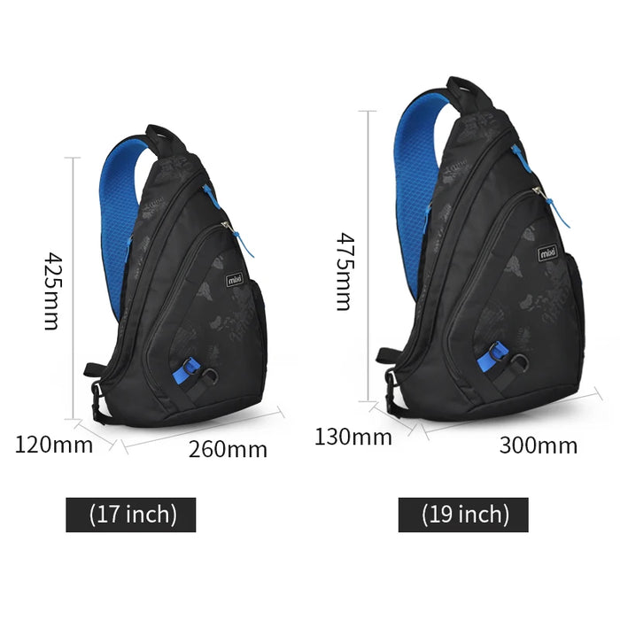 Mixi Fashion Backpack for Men One Shoulder Chest Bag Male Messenger Boys College School Bag Travel Causal Black 17 19 inch