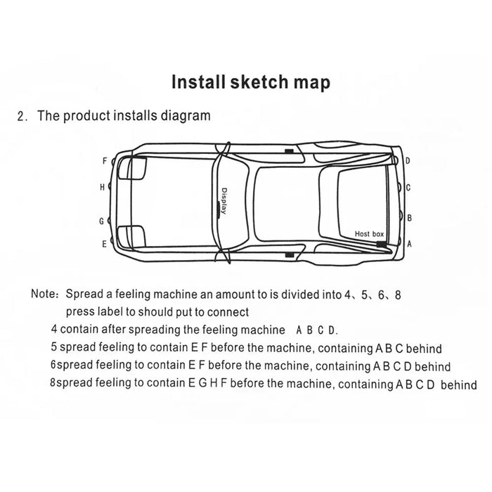 Vehicle Parking Sensor LCD Display with Switch Car Reverse Radar Parking Distance Rear 4 Sensors Backup Alarm System Buzzer