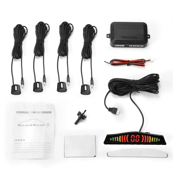 Parktronic Car Detector Auto LED Display 4PCS Parking Sensor Kit Reverse Assistance Backup Radar Monitor Parking Car-detector