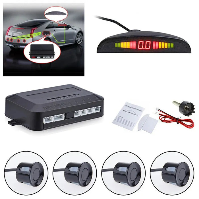 Car Parktronic LED Parking Sensor Kit Backlight Display with Switch Reverse Backup Monitor Detector System With 4 Sensors 

Enhance Your Parking Experience with LED Display Sensor Kit & Backup Monitor - 4 Sensors Included!  Lacatang Shop Lacatang Shop 