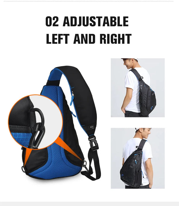 Mixi Fashion Backpack for Men One Shoulder Chest Bag Male Messenger Boys College School Bag Travel Causal Black 17 19 inch Mixi Men's One Shoulder Fashion Backpack - Casual Black Messenger Bag  Lacatang Shop Lacatang Shop 