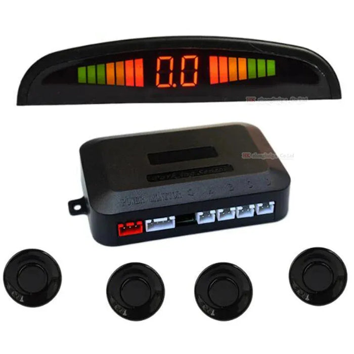 Weatherproof 4 Rear View Car Parking Sensor Reverse Backup Radar Kit with LED Display Monitor car parking system