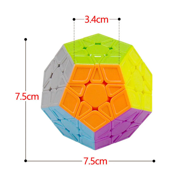 QIYI Professional Stickerless Megaminx Magic Cube - 12-Sided Speed Puzzle for Kids QIYI Professional Stickerless Megaminx Magic Cube - 12-Sided Speed   Lacatang Shop Lacatang Shop 