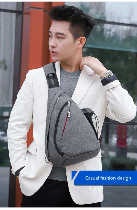 Men's Personal Security Chest Bag Leisure Sports Digital Storage Bag Multifunctional Messenger Bag Mobile Phone handbag