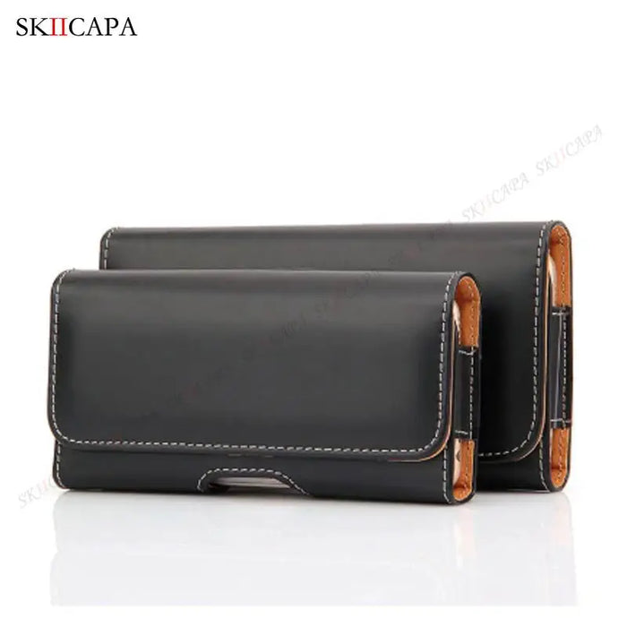 Oxford Cloth Leather Waist Bag Pouch with Clip for Samsung S24 Ultra Plus and Galaxy A Series