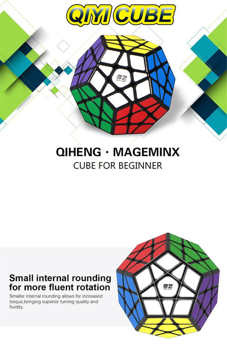 QIYI Professional 12-Sided Stickerless Megaminx Magic Cube - Speed Puzzle Educational Toy for Kids QIYI Professional 12-Sided Stickerless Megaminx Magic Cube - Speed   Lacatang Shop Lacatang Shop 