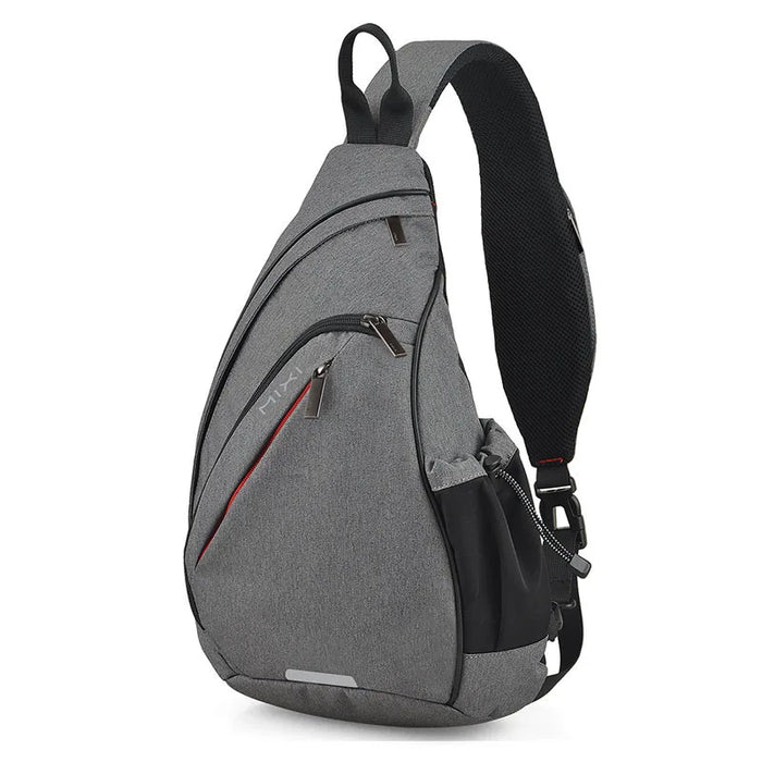 Mixi Fashion Backpack for Men One Shoulder Chest Bag Male Messenger Boys College School Bag Travel Causal Black 17 19 inch Mixi Men's One Shoulder Fashion Backpack - Casual Black Messenger Bag  Lacatang Shop Lacatang Shop 