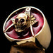 Perfectly crafted Men's Masonic Skull Ring Red - Solid Brass Perfectly crafted Men's Masonic Skull Ring Red - Solid Brass -  Rings Coffee Menoetius Lacatang Shop 