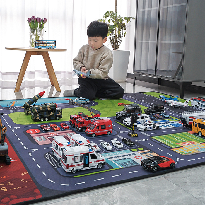 Kids' Thick Crawling Mat for Play and Reading Area - Drop-Resistant Cartoon Carpet for Kindergarten