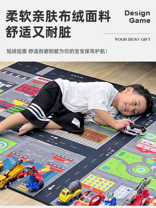 Cartoon-Themed Thick Baby Crawling and Reading Mat - Soft Drop-Resistant Playground Carpet for Kids