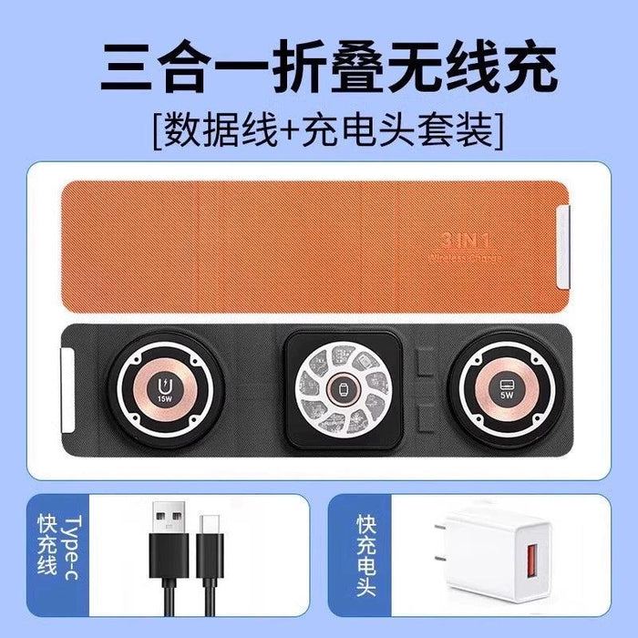 Three-in-One Magnetic Foldable Fast Charging Base Bracket Apple Magnetic Foldable Fast Charging Base  AliExpress Lacatang Shop 