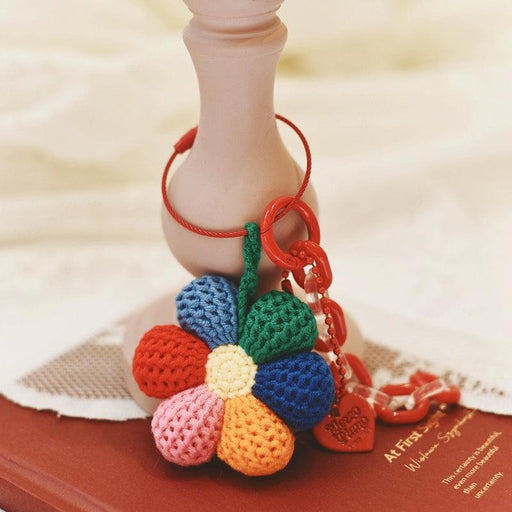 Niche Vintage Weave Colorful Flower Hanging Ornaments Wool - Lacatang Shop