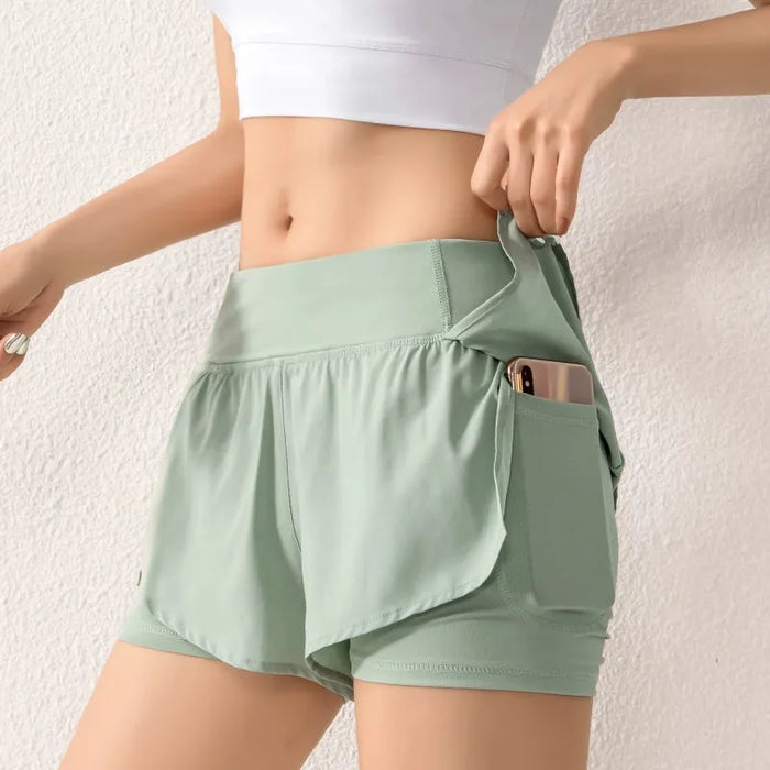 Peak Women's Fitness Yoga Shorts Summer Quick-Drying High Waist Hip Lift Casual Basketball Training Anti-Exposure Short Pants