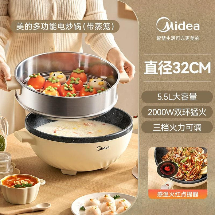 Midea Non-Flower Core Electric Frying Pan For Home Non-Stick Pan Multi-Functional Cooking and Cooking Integrated Large Capacity Electric Hot Pot :

Introducing Midea Non-Flower Core Electric Frying Pan for Home: Versatile, Non-Stick, and High Capacity Hot Pot!  Lacatang Shop Lacatang Shop 