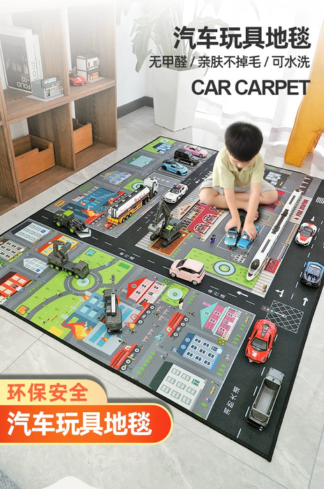 Kids Play Mat - Thick Cushioned Crawling and Reading Area Carpet for Kindergarten with Cartoon Design, Drop-Resistant for Ages 2-6 Kids Play Mat - Thick Cushioned Crawling and Reading Area Carpet for   Lacatang Shop Lacatang Shop 