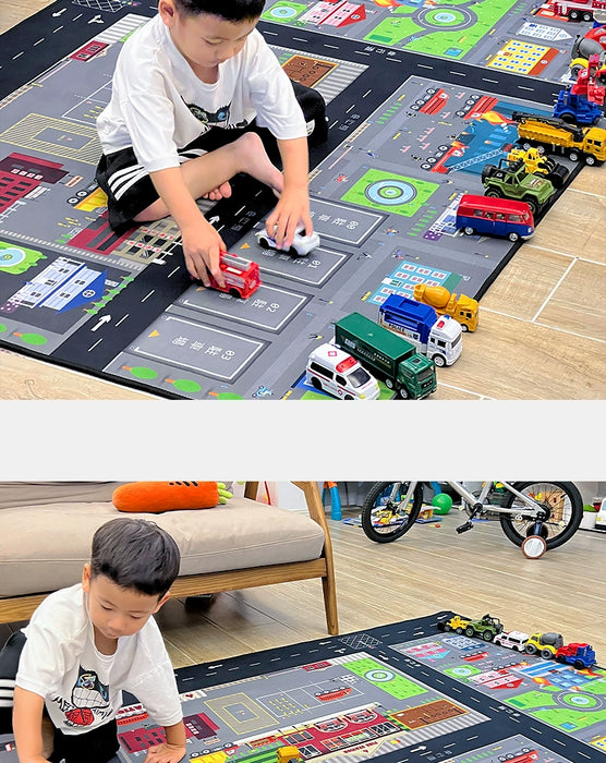 Kids Play Mat - Thick Cushioned Crawling and Reading Area Carpet for Kindergarten with Cartoon Design, Drop-Resistant for Ages 2-6 Kids Play Mat - Thick Cushioned Crawling and Reading Area Carpet for   Lacatang Shop Lacatang Shop 