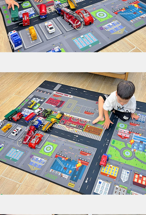 Kids' Thick Crawling Mat for Play and Reading Area - Drop-Resistant Cartoon Carpet for Kindergarten