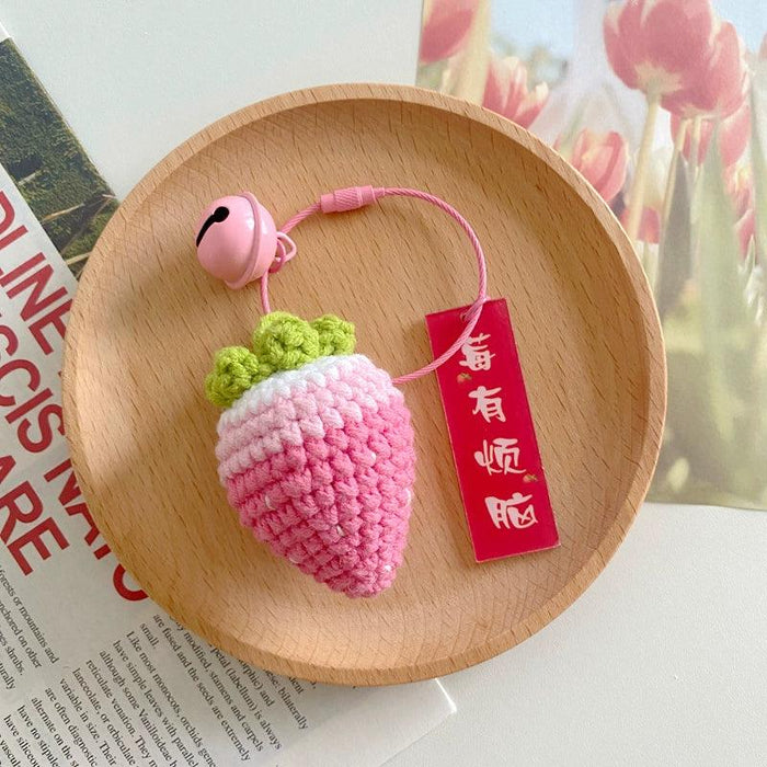 Keychain Slightly Tipsy Pendant Berry Has Trouble Crocheted DIY 
Quirky DIY Crochet Keychain Pendant for Your Bag - Tipsy Berry Charm  Lacatang Shop Lacatang Shop 