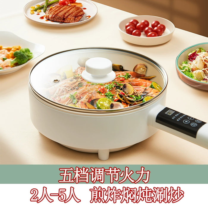 Multi-Functional Electric Frying Pan For Home Flats Pancake Maker Ceramic Glaze Non-Stick Pan All-in-One Pot Small Plug Electric Frying Pan Student - Lacatang Shop