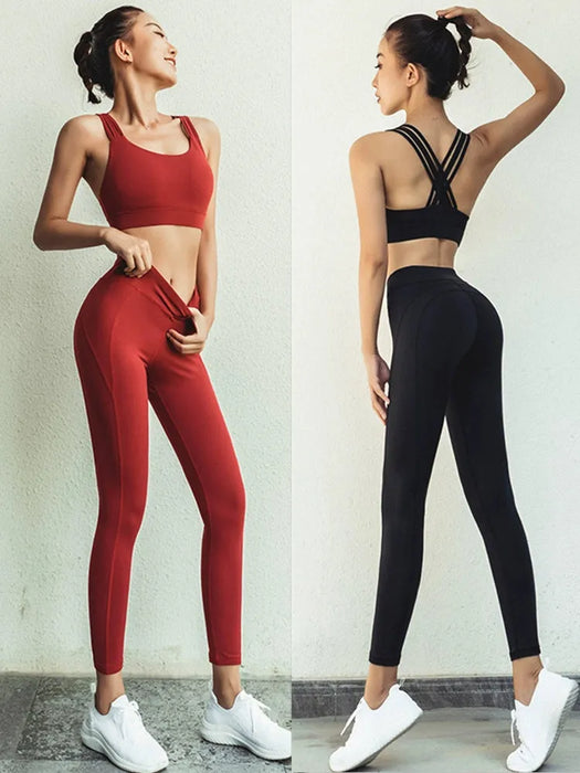 Korean Sexy Fashion Beginner's Two-Piece Fitness Suit