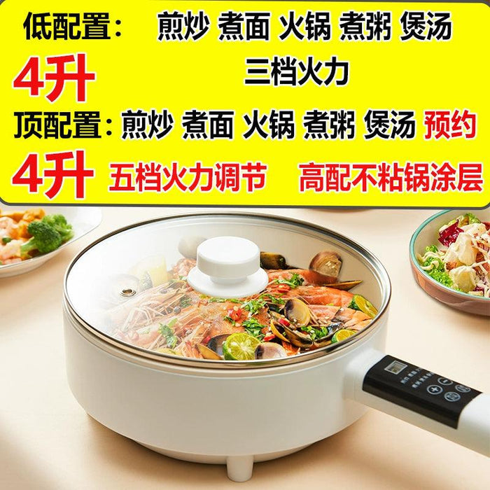 Multi-Functional Electric Frying Pan For Home Flats Pancake Maker Ceramic Glaze Non-Stick Pan All-in-One Pot Small Plug Electric Frying Pan Student Multi-Functional Electric Frying Pan For Home Flats Pancake Maker   Lacatang Shop Lacatang Shop 