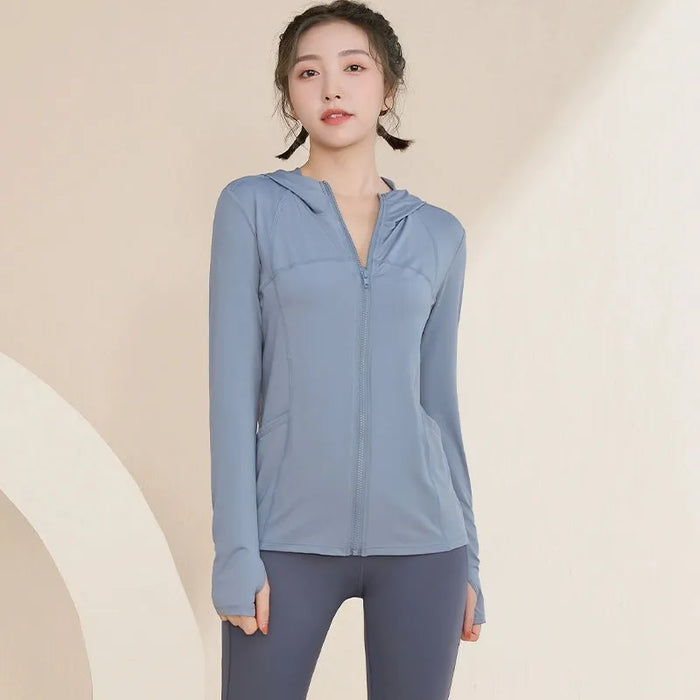 Women's Slimming Zipper Cardigan Professional Training Quick Drying Clothes