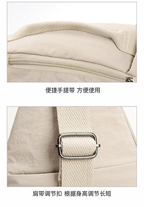 Nylon Zipper 2024 Hot Selling Waist Packs Solid Color Versatile Casual Chest Bag Soft Neutral Style Designer Crossbody Bag