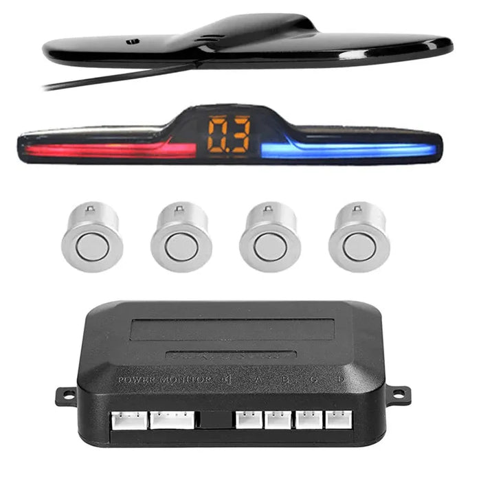 Car Reverse Radar Kit Vehicle Parking Sensor System with 4 Sensors Backup Assist System with LED Distance Display Sound Warning 

Enhance Parking Safety with Car Reverse Radar System - LED Display, 4 Sensors & Sound Warning  Lacatang Shop Lacatang Shop 