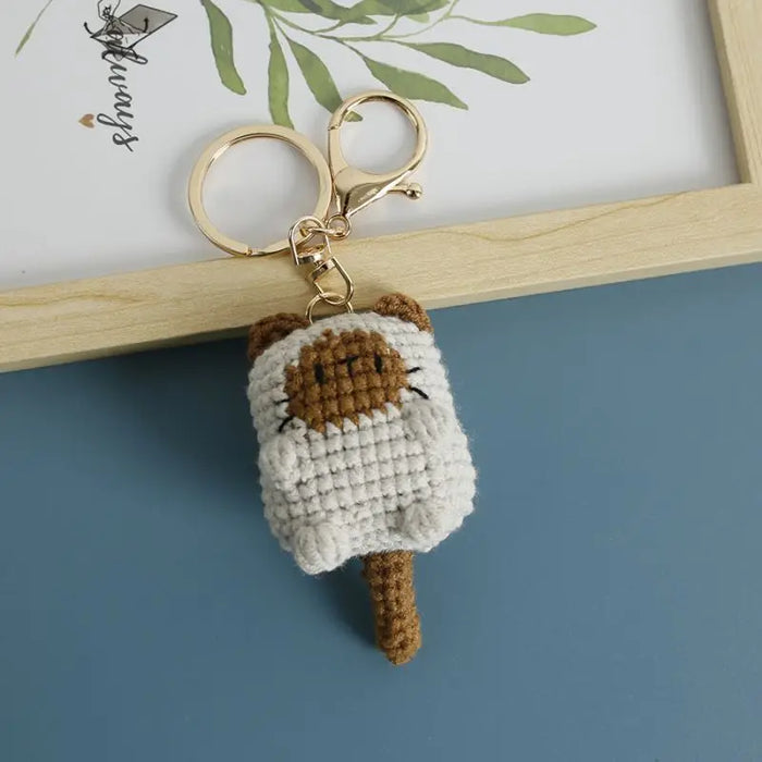 Adorable Knitted Cat Keychains - Kawaii Crochet Cat Doll Keyrings for Bags and Car Keys Adorable Knitted Cat Keychains - Kawaii Crochet Cat Doll Keyrings for   Lacatang Shop Lacatang Shop 