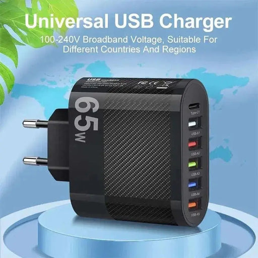 3.1A 5Ports USB Fast Charger PD Type C Charging Adapter For Xiaomi 3.1A 5Ports USB Fast Charger PD Type C Charging Adapter For Xiaomi -  Other AliExpress Lacatang Shop 